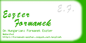 eszter formanek business card